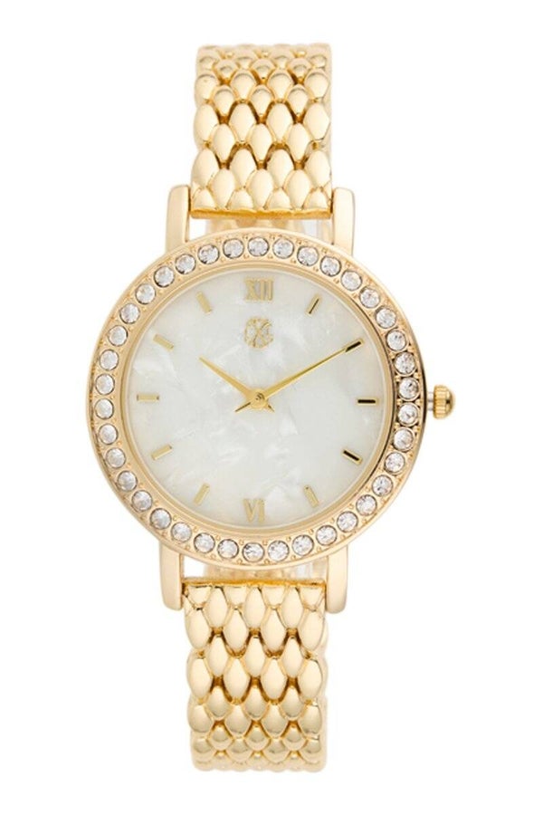 CXL BY CHRISTIAN LACROIX Reloj de cuarzo de metal aleado - Dorado y blanco