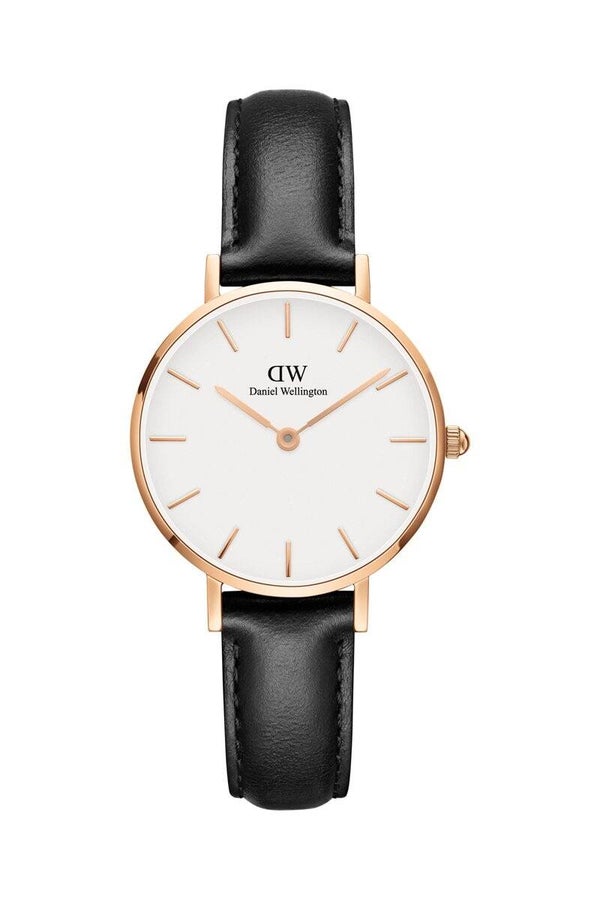 DANIEL WELLINGTON Reloj de cuarzo de piel Sheffield- Negro y rosa dorado
