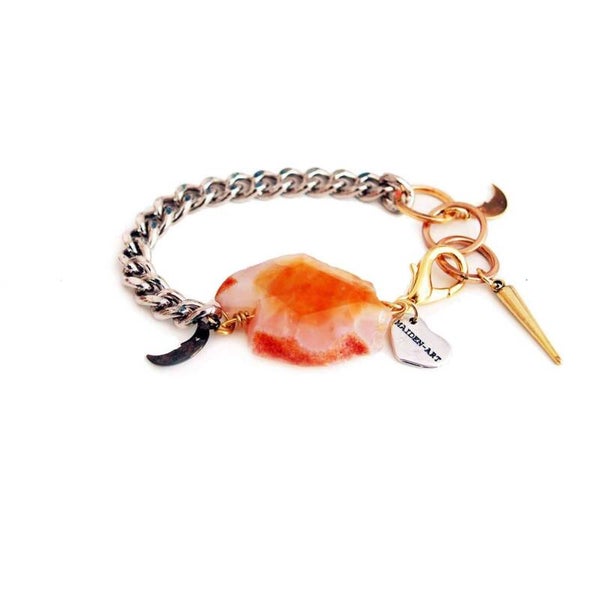 Pulsera de plata con piedra de ágata