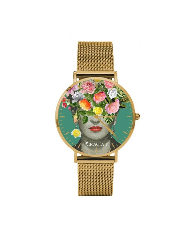 Reloj de pared Gracia P - Frida Flowers