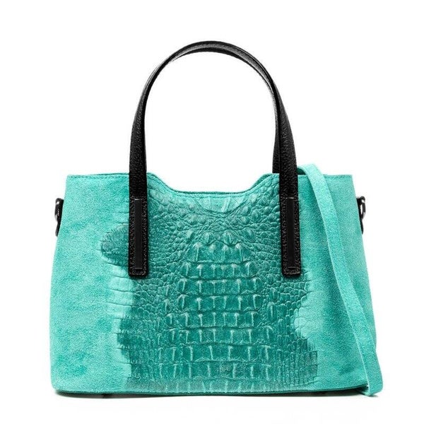 FIRENZE ARTEGIANI Fiesole bolso tote Mujer. Piel auténtica Turquesa