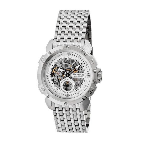 Heritor Automatic Conrad Skeleton (Ref. HR2501) – Acero Inoxidable y Plata