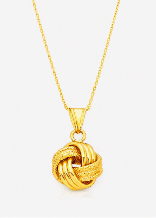 Colgante "Nudo Retorcido", 12 mm, oro amarillo 375/1000