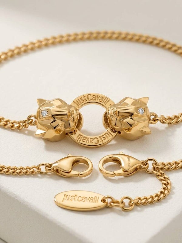 Pulsera "Roar" con cabezas de tigre Roberto Cavalli