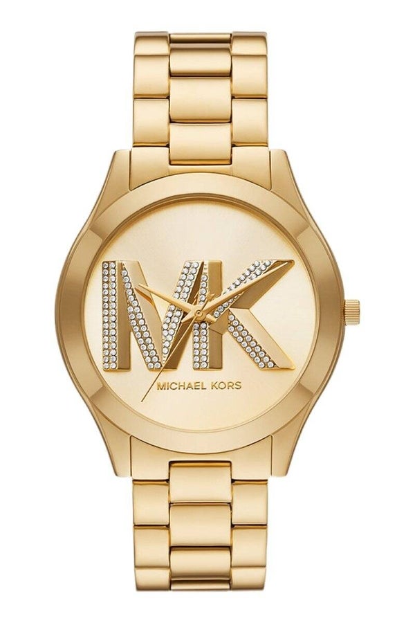 Reloj para mujer Michael Kors Slim Runway en tono dorado