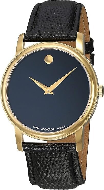 Movado 2100005 - Reloj para Hombres, Correa de Cuero Color Negro