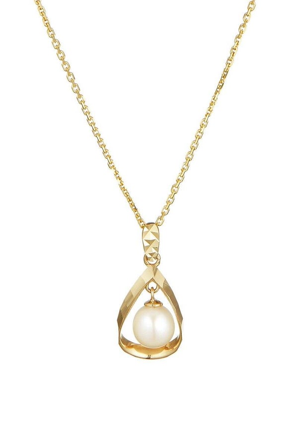 OR ECLAT Colgante Angelina - Oro amarillo y perla de agua dulce