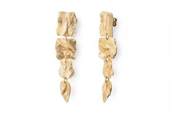 Pendientes Esqueleto Oro fino 24K.
