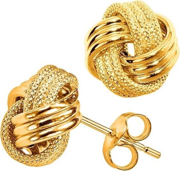 Pendientes nudo redondo Dormilonas "Nœud Torsadé" - Oro amarillo