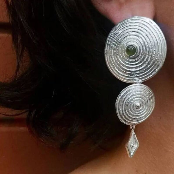 PENDIENTES PLATA DINKA