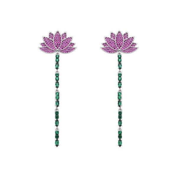 Pendientes de Circonita Multicolor acabado en Rodio - Likme