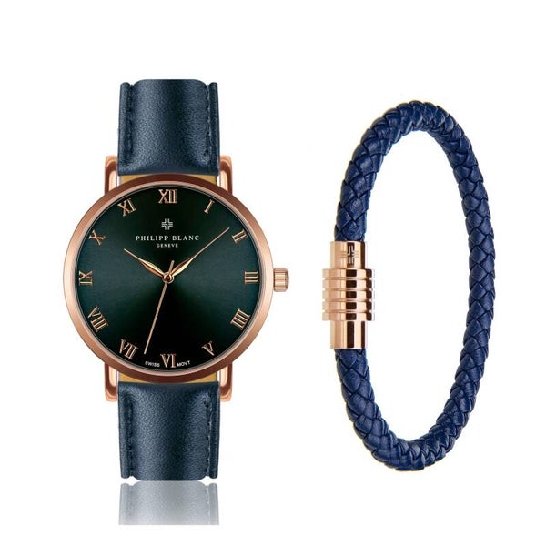 Philipp Blanc Bern Blue Leather Set