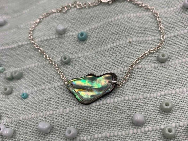 💎✨ ¡Nuevo! Collar Concha De Mar - Concha de Paua, 40 cm, Chapada en Oro ✨💎