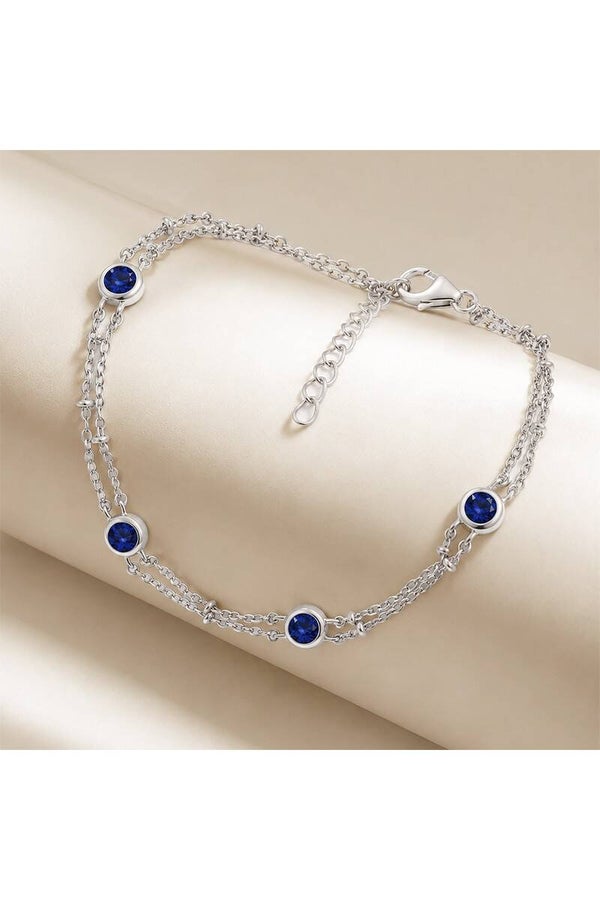 Pulsera de plata con 4 circones cúbicos.