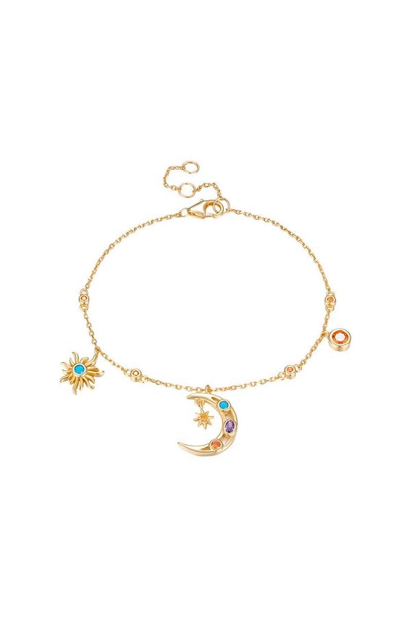Pulsera Luna - Plata chapada en oro amarillo