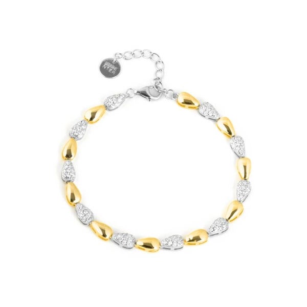 Pulsera Luxenter de circonita acabado brillante en oro amarillo de 18k - Tanal