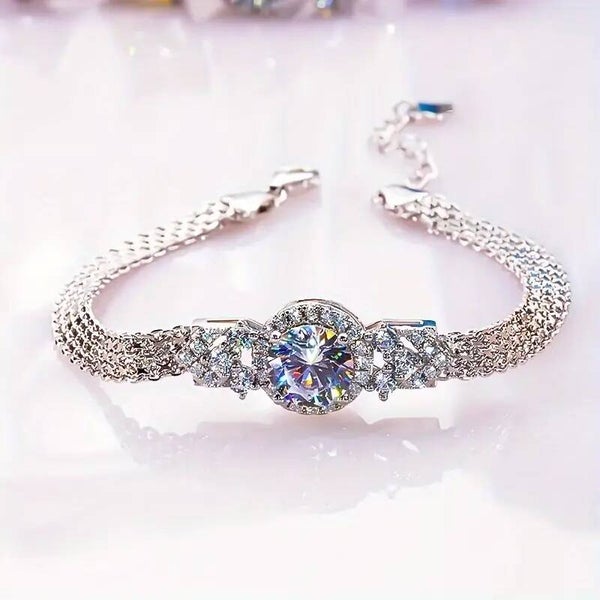 Pulsera BL76837 | Elegancia Ajustable en Plata 925 y Moissanita