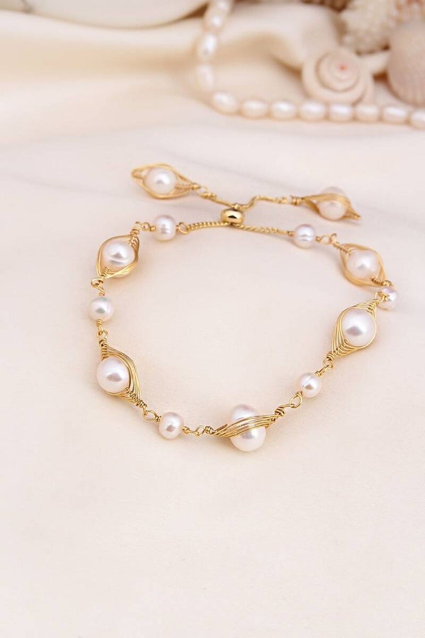 Pulsera - Perlas cultivadas - Blanco