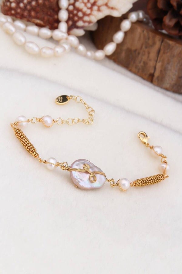 Pulsera pierres - Chapado en oro amarillo