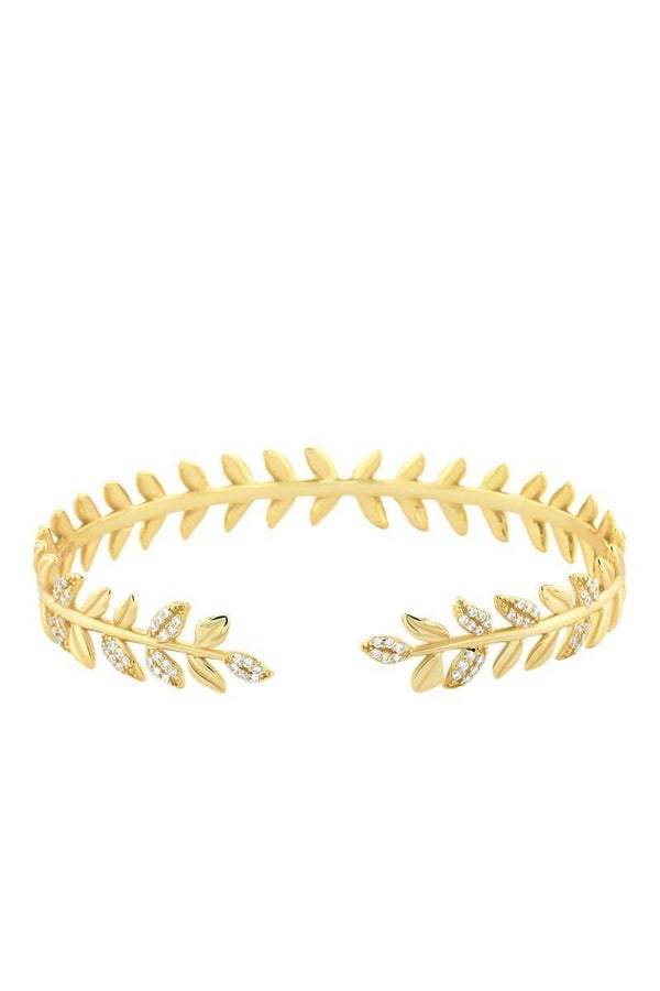 Pulsera - Plata chapada en oro amarillo circonita
