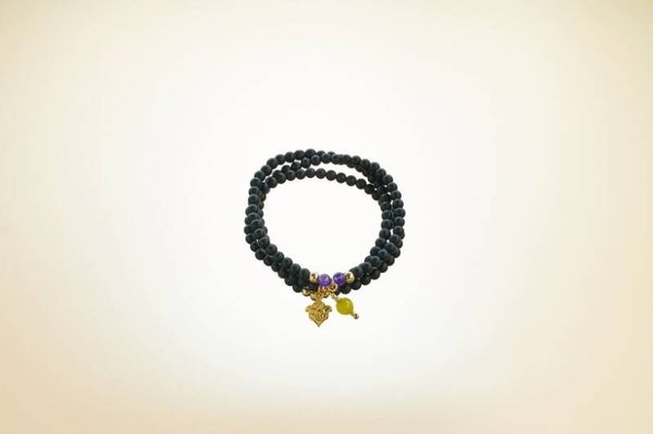 Pulsera Ónix esmerilado Triple Mala