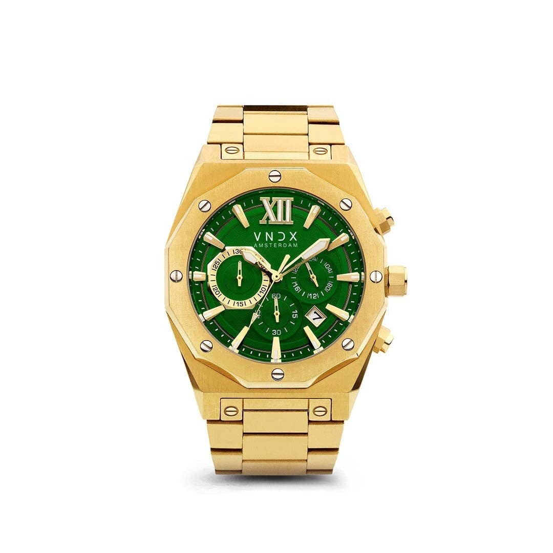 Reloj VNDX Wise Man Acero Dorado Verde MD11885-17