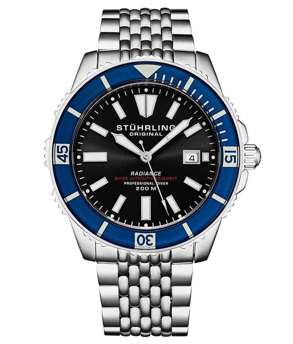Reloj automático suizo Stührling Super Luminova Radiance 1006 de 43 mm