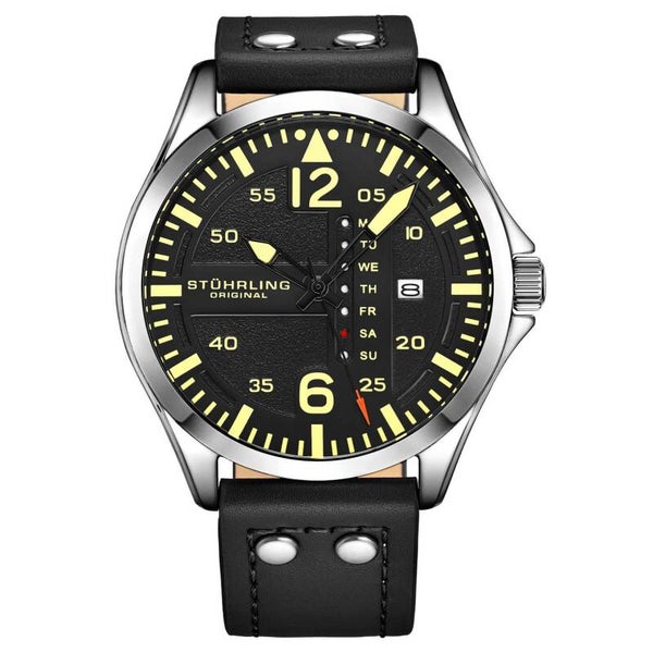 Aeronaut Japonés Cuarzo 43mm Aviador - Correa Negra