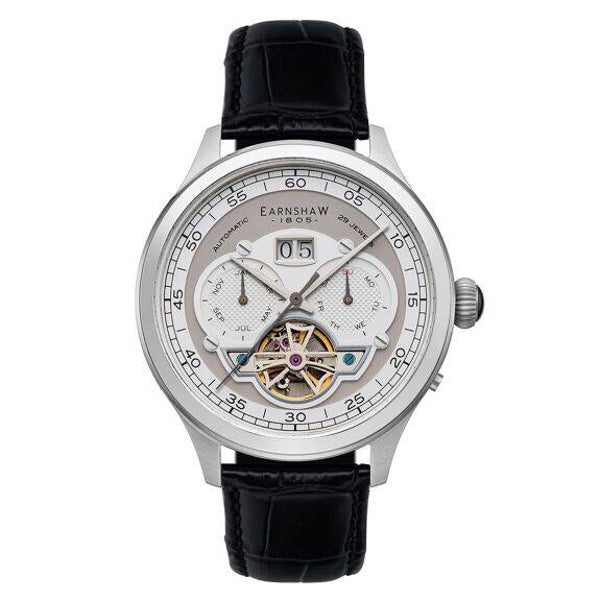 EARNSHAW – BARON GRAND DATE CALENDARIO CORAZÓN ABIERTO AUTOMÁTICO – ES-8187 –NOIR
