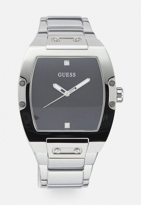 GUESS SILVER TONE CASE SILVER TONE STAINLESS STEEL WATCH GW0387G1 Reloj de hombre con diamantes