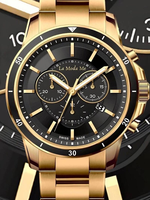 Reloj cronógrafo La Moda Me – Edición Noir-G (Oro y negro)
