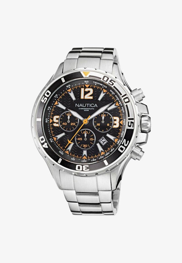 Reloj Nautica NST - Cronógrafo - silver coloured and black