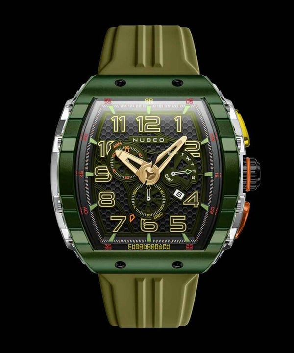 RELOJ CRONÓGRAFO RETRÓGRADO DE MAGALLANES - NB-6088-VERDE
