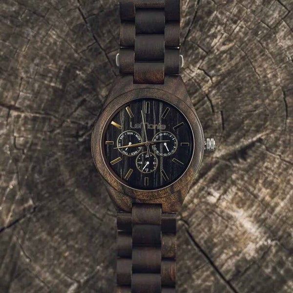 🌲 Reloj de Madera Vancouver Ébano 🌲