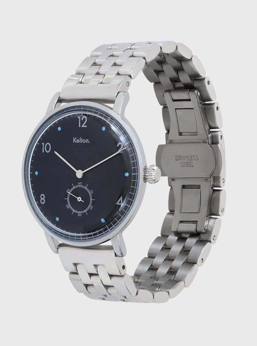 RELOJ VILLA PLATA NEGRO