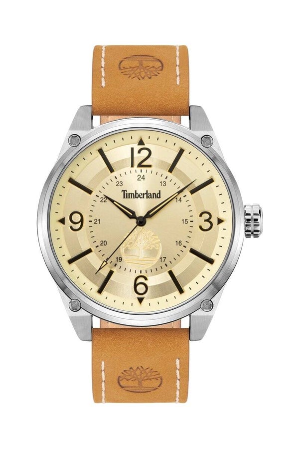 TIMBERLAND Reloj de cuarzo de piel - Marrón y plateado