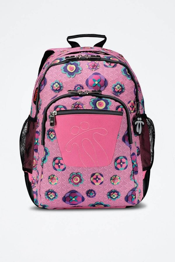 TOTTO - Mochila Crayoles - Azul, verde, violeta y rosa