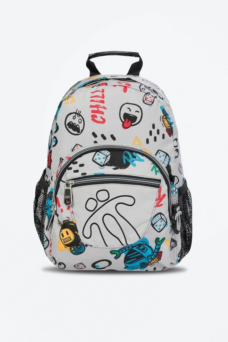 TOTTO Mochila Tempera - Blanco, negro, rojo, azul y naranja