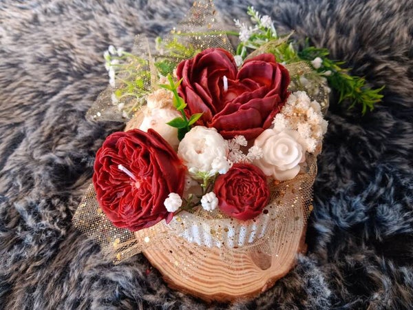 Strauß in Schale mit Duft