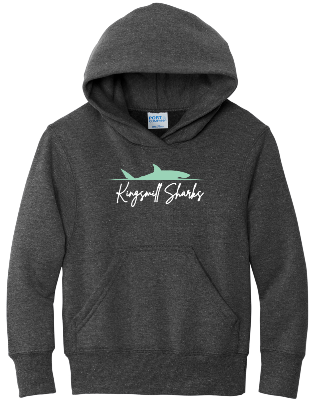 KM Sharks - Dark Grey Hoodie - Dorsal Fin