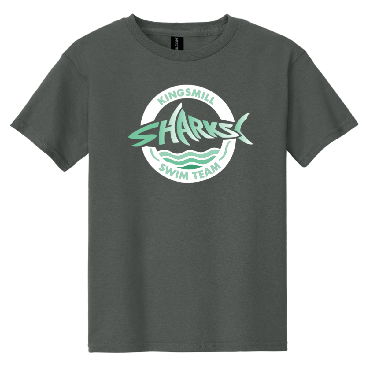 KM Sharks - Charcoal Basic Tee - Circle Sharks