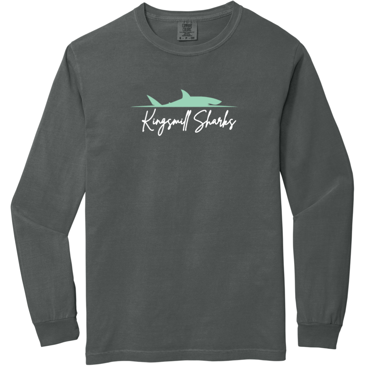 KM Sharks - Pepper 100% Cotton Long Sleeve Tee - Dorsal Fin
