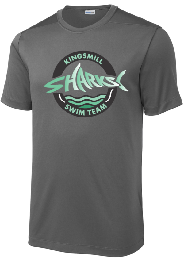 KM Sharks - Dark Grey UPF 50 tee - Circle Sharks