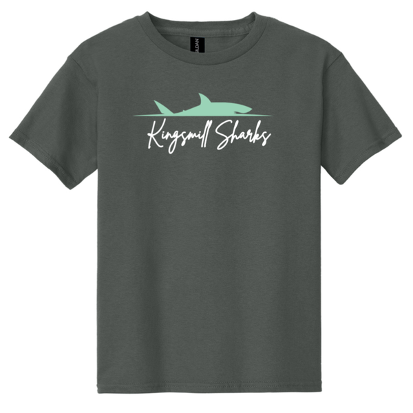 KM Sharks - Charcoal Basic Tee - Dorsal Fin