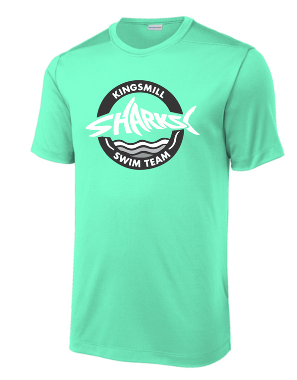 KM Sharks - Seafoam UPF 50 tee - Circle Sharks
