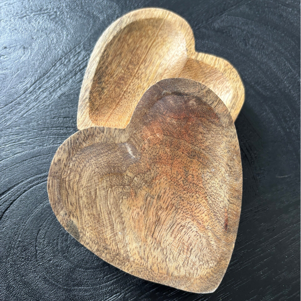 Houten hart schaaltje