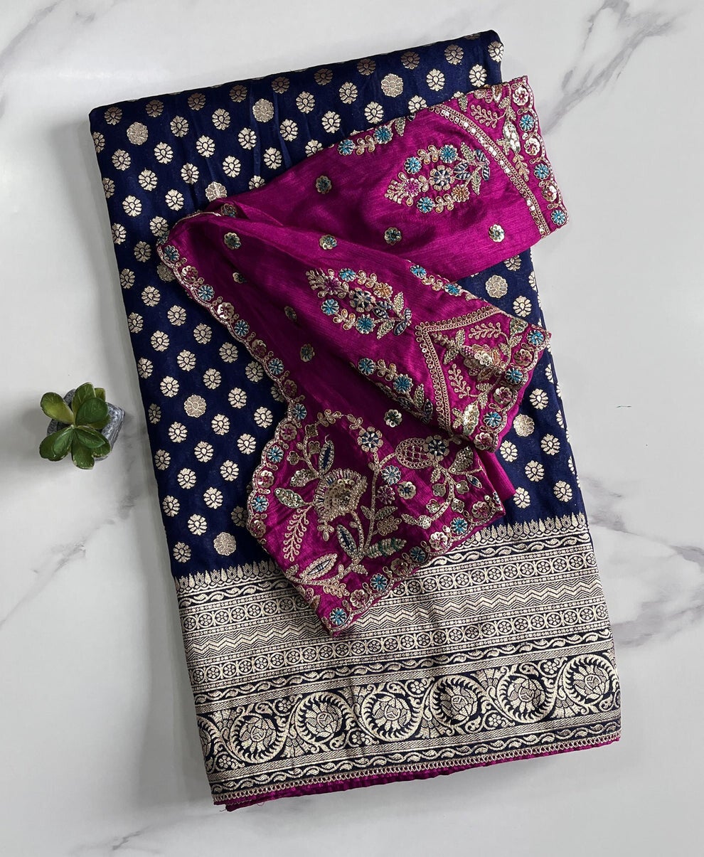 Exclusive designer saree with Stitched Blouse
