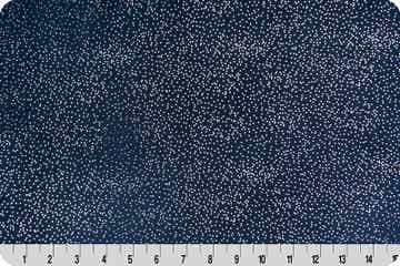 Minky Shannon Sparkle - Navi/Silver