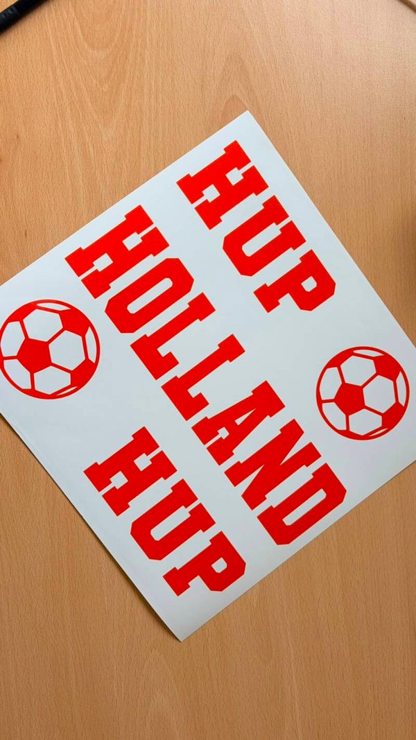 Hup Holland Hup | Oranje Voetballen | Herbruikbare Raamstickers