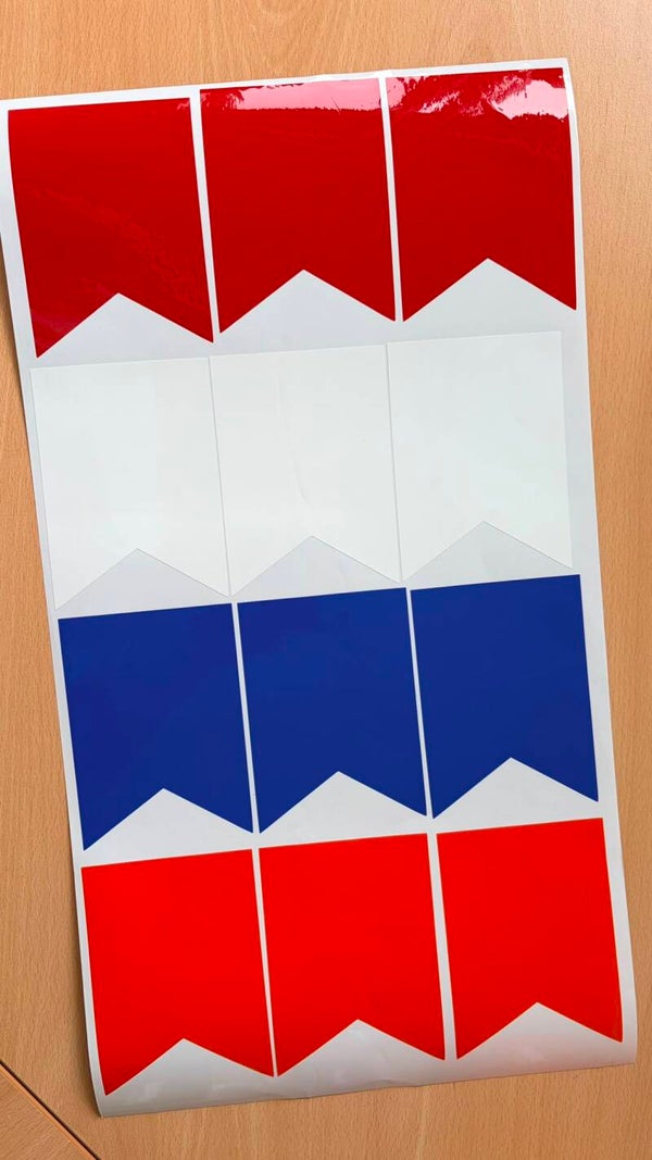 Herbruikbare Raamstickers Nederlandse Vlaggetjes | 12 Stuks